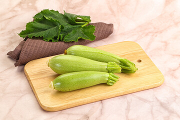 Green young small baby zucchini