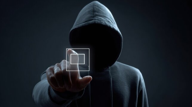 Cybercriminal Engages With Fake Banking App While Concealing Identity in Dark Environment - Powered by Adobe