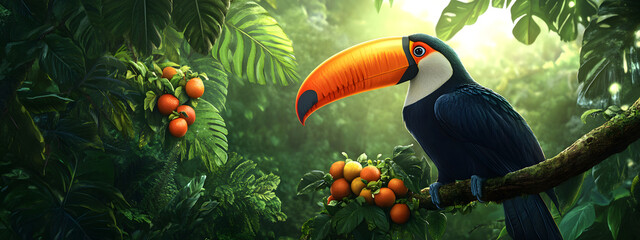 Colorful Bird in the Rainforest