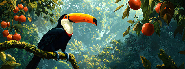 Colorful Bird in the Rainforest