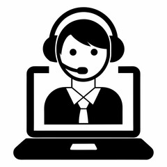Human resources customer care vector icon