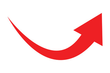 red arrow icon on white background. flat style. arrow icon for your web site design, logo, app, UI. Direction symbol. Arrow symbol . Vector illustration.