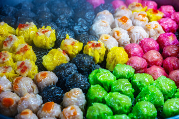 Street food sold at Jalan Alor market, Kuala Lumpur, Malaysia