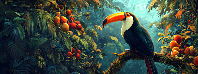 Colorful Bird in the Rainforest