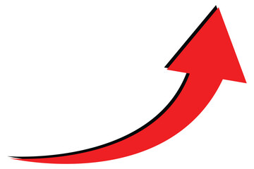 red arrow icon on white background. flat style. arrow icon for your web site design, logo, app, UI. Direction symbol. Arrow symbol . Vector illustration.