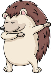 Dabbing Porcupine Character Vector Image
