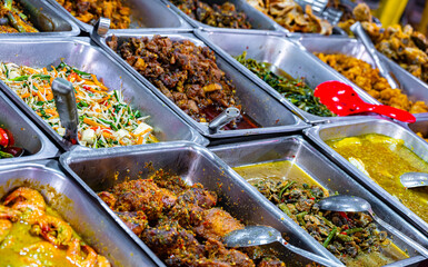 Street food sold at Jalan Alor market, Kuala Lumpur, Malaysia