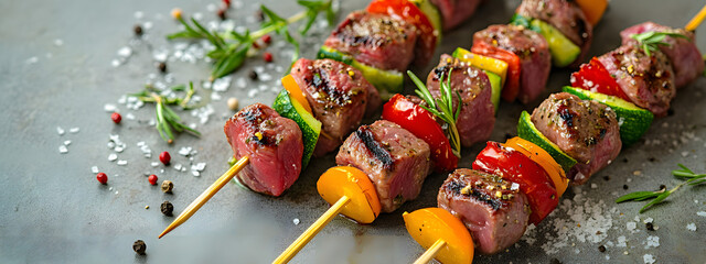 Raw Grill Skewers with Herbs