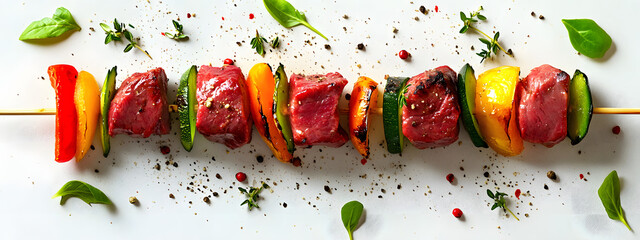 Raw Grill Skewers with Herbs