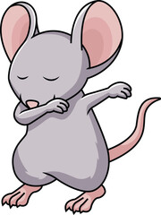 Dabbing Mouse Character Vector Image