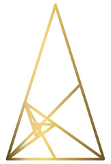 Golden Ratio with Gold Gradient , Phi, Fibonacci Sequence Illustration, Mathematical, Architectural Pattern, Sacred Geometry Clipart