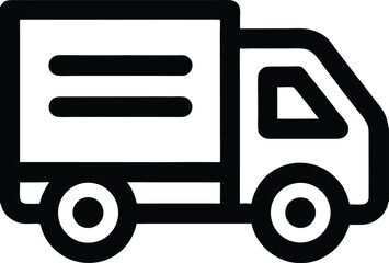 Delivery Truck Icon for Commercial Logistics and Shipping