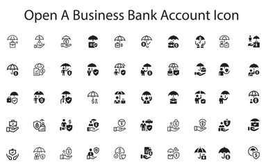 pen a business bank account Icon. An open book or booklet icon with a scale symbol overlay. Represents legal information, law guides, or justice-related publications. Simple line art style