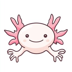 Fototapeta premium Cute cartoon axolotl