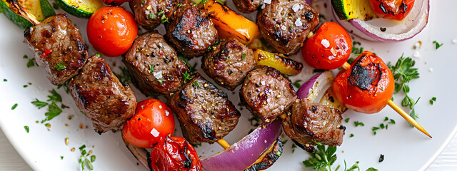 Fresh Grilled Beef Skewers