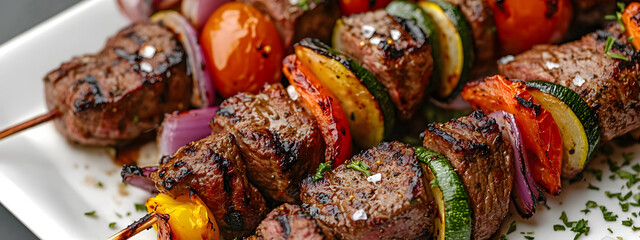 Fresh Grilled Beef Skewers