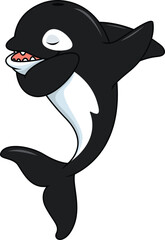 Fototapeta premium Dabbing Killer Whale Vector Image