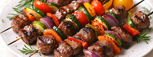Fresh Grilled Beef Skewers