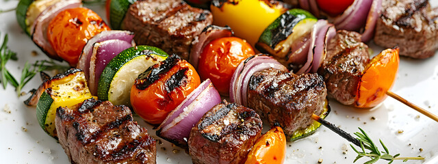 Fresh Grilled Beef Skewers