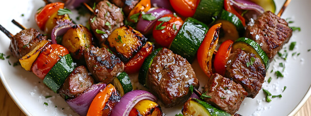 Fresh Grilled Beef Skewers