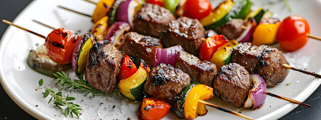 Fresh Grilled Beef Skewers