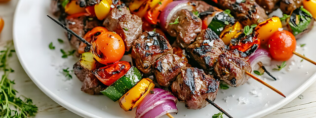 Fresh Grilled Beef Skewers