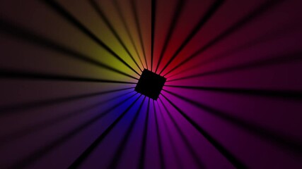 Abstract color light rotate, Multicolor symmetrical rays animation with vortex effect - Powered by Adobe