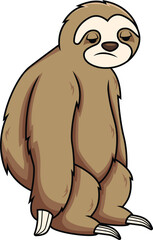 Apathetic Sloth Character Vector Image