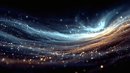 Abstract Light Particle Wave on Black
