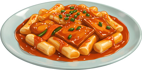 떡볶이 - tteokbokki. Generative AI