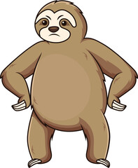 Sloth Looking Mad Vector Image