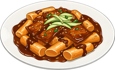 떡볶이 - tteokbokki. Generative AI
