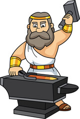 Hephaestus Greek God Vector Image