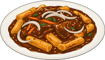 떡볶이 - tteokbokki. Generative AI
