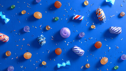 Premium Hard Candy Assortment - Flat Lay Confectionery Collection