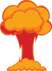 Doomsday Apocalypse Bomb Explosion Isolated Icon