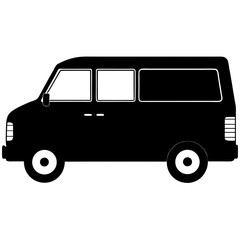 car vector format silhouette icon on white background