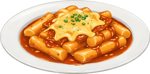 떡볶이 - tteokbokki. Generative AI