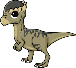 Cute Pachycephalosaurus Dinosaur Vector Image