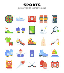 Collection of 25 Sport Icons. Golf. Tennis. Fitness. and More