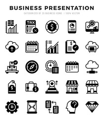 Set of Business Presentation icons. Vector Illustration.