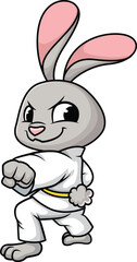 Bunny Doing Karate Vector Image