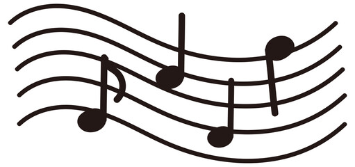music notes on white background