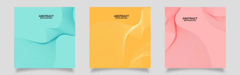 Vector illustration of abstract lines background set