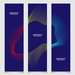 Vector illustration of abstract lines background set