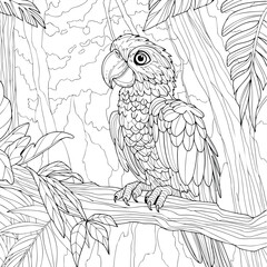 tropical_parrot_vector_art_jungle_scene