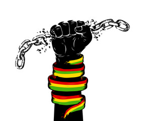 juneteenth, june 19, 1865, freedom day, high quality vector artwork, transparent background