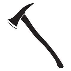 silhouette image of an axe with a transparent background