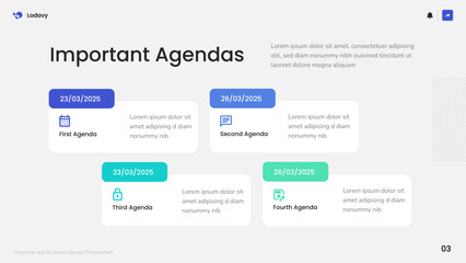 Corporate and Business Important Agenda Template