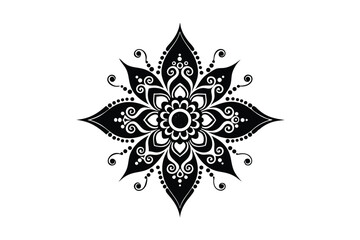 Mehendi inspired art illustrations with henna pattern elements vector art illustration